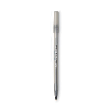 BIC® Round Stic Xtra Life Ballpoint Pen, Stick, Medium 1 Mm, Black Ink, Smoke Barrel, Dozen freeshipping - TVN Wholesale